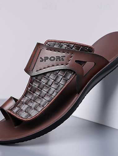  Sandales de sport marron pour hommes – brides velcro réglables pour un confort optimal, parfaites pour une tenue décontractée, les sorties à la plage et les activités de plein air