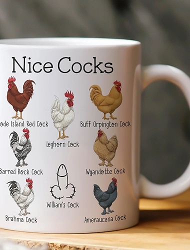  Lustige personalisierte Tasse mit individuellem Namen, Geschenkidee, Kaffeetasse mit Hahnenmotiv, lustiges Geschenk in großen Mengen, Tauschgeschenk zum Valentinstag, Geschenk für Ehemann, Freund oder Kollegen