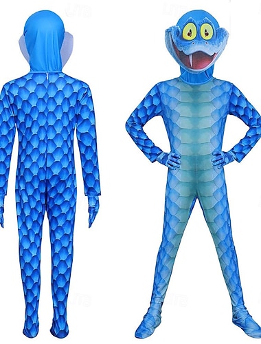  Dyredetektiv Slange Reptil Bodysuits Gutt Barne Voksne Halloween Karneval Fest Ytelse
