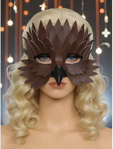  Vrouwen Mardi Gras Groene Gevederde Lederen Maskerade Masker - Vogel-geïnspireerde Kostuum Accessoire met 3D Gelaagd Ontwerp voor Venetiaanse Carnaval en Maskerade Feesten