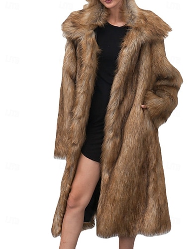  Pelssjal Sjal til kvinner Elegant Luksuriøs Langermet Fuskepels Bryllup Wrap Med Ren Farge Til Fest Høst