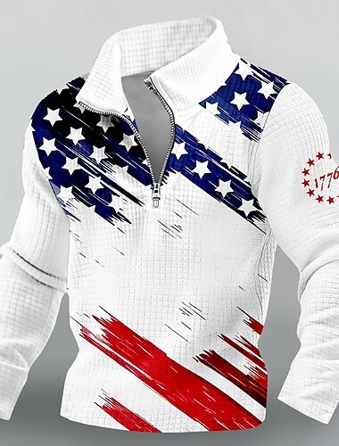  4 Luglio 2026 250° Giorno della Memoria Felpa Designer Uomo Bandiera USA Outdoor Daily Street