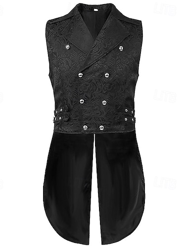  Punk & Gothique Médiéval Renaissance Veste Sans manches Chevalier Déguisement Homme Royal Mascarade Soirée Performance Mascarade Adultes Gilet Toutes saisons
