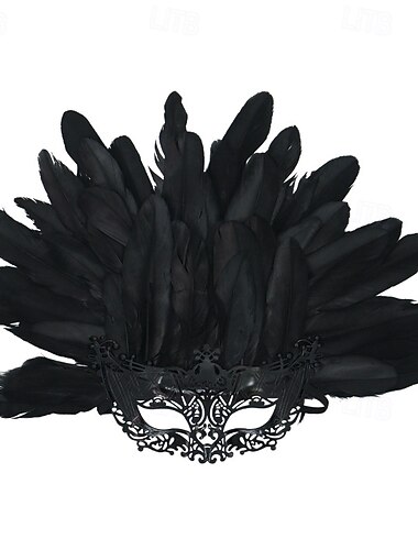  Masque de Carnaval Masque Masque vénitien Plume Adulte Femmes Halloween Carnaval Mardi Gras Carnaval de Venise Déguisements d'Halloween faciles Se déguiser