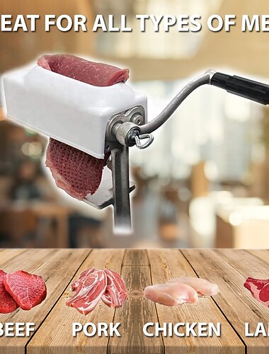  Komerční ruční stroj na změkčování masa, vysoce odolný stroj na maso, rychlý a snadný nástroj na zploštění hovězího kuřecího steaku, konstrukce z hliníkové slitiny, upínací válečkový nástroj na