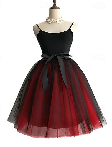  Costume élégant Jupe en tulle Jupe tutu Années 1950 Rétro Vintage Superposé Bouffi Adulte Femmes Halloween Carnaval Soirée Performance Danse Ballet Se déguiser