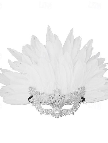  Masque de Carnaval Masque Masque vénitien Plume Adulte Femmes Halloween Carnaval Mardi Gras Carnaval de Venise Déguisements d'Halloween faciles Se déguiser