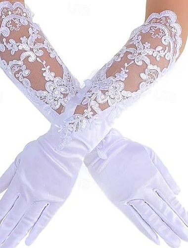  Térylène Longueur au poignet Gant Élégant Avec Broderie / Couleur unie Gants de Mariage / Fête