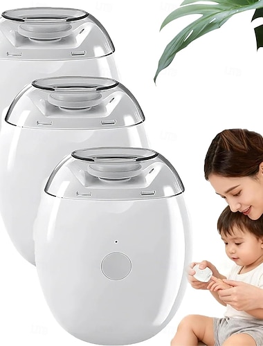  Cortauñas y amoladora eléctrica portátil de 3 piezas, amoladora de uñas automática universal para adultos y niños, cortadora de uñas automática USB con motor de 3 velocidades, motor sin escobillas/con cepillo