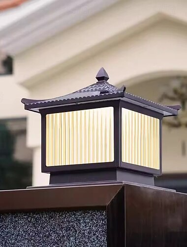  Solar-Pfostenleuchten, IP65 wasserdichte Solar-Pfostenkappenleuchten, Zaunpfostenleuchten, solarbetriebene Pfostenleuchten, wasserdichte Außensäulenlaterne