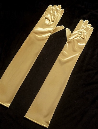  Térylène Genou Gant Élégant Avec Couleur unie Gants de Mariage / Fête