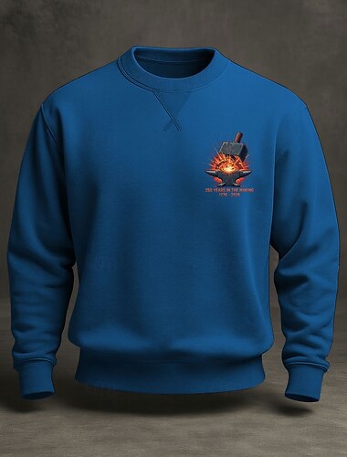  250 שנה לאמריקה בגדי ריקוד גברים טרנינג צווארון עגול קצר פול כחול בהיר שחור צהוב תלתן חורף קיץ & אביב מְעַצֵב S M L XL 2XL 3XL