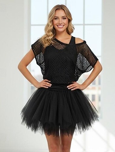  Ausgefallene Kostüme Tüllrock Tutu-Rock 1950er 1980er Geschichtet Geschwollen Erwachsene Damen Halloween Karneval Party Leistung Ballett Verkleiden