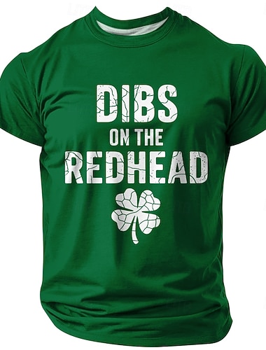  St. Patricks Day Shirt Dibs Auf Die Rothaarige Lustiges Shamrock Grafik Tee Vintage Distressed Irisches Grünes Oberteil Bekleidung Apparel S M L XL XXL XXXL