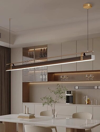  Klassisk lineær pendellampe 100 cm hjemmedekorasjon moderne lysekrone til spisebord minimalisme vintage takpendellampe til kjøkken stue restaurant