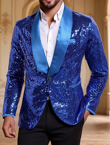  Disko 80. léta Smoking Obleky a blejzry Blejzr na klopě Dlouhé rukávy Disko Flitry Flitry Maškarní kostým Pánské Karnevalový kostým předvečer Všech svatých Karneval Plesová maškaráda Klub Pride