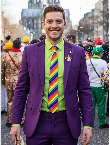  Heren Polyester Stropdassen in Meerdere Patronen Stijlvolle Ontwerpen voor Carnaval en Maskerade Bals