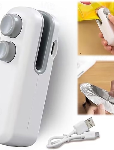  mini tasakhegesztő USB-vel újratölthető chipses tasakhegesztő hőhegesztő snack mini tasakhegesztő ideális snackek és chips frissességének megőrzésére és tárolására