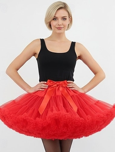  Jupe à cerceaux Tutu Sous jupe Danseur de ballet Classique Lolita Cosplay Lolita Adulte Femmes Fille Halloween Carnaval Soirée Performance Tenue quotidienne Se déguiser