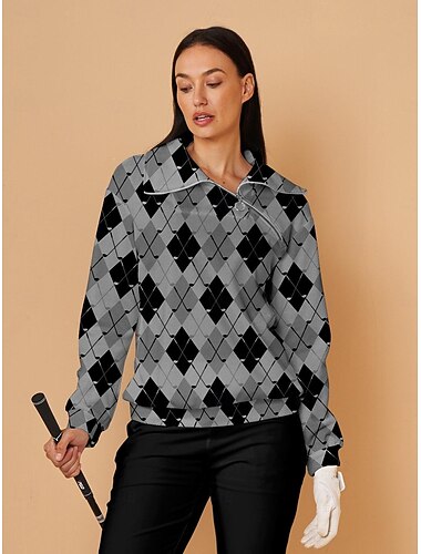  Dames Trui met capuchon Grijs Lange mouw Kleding Bovenlichaam Dames golfkleding kleding outfits draag kleding