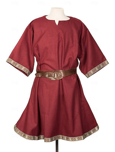  Punk és gótika Középkori Reneszánsz Blúz / Ing Tunika Harcos Viking Extra méret Ranger tizenegy Egyszínű Jelmez Férfi Viking Teljesítmény Parti Színpad Felnőttek Blúz