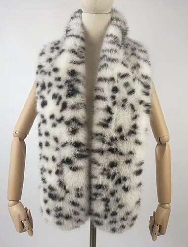  Bontstola's Damesomslag Elegant Mouwloos Spandex Bruiloftsomslagen Met Veren / Bont Voor Feest Herfst