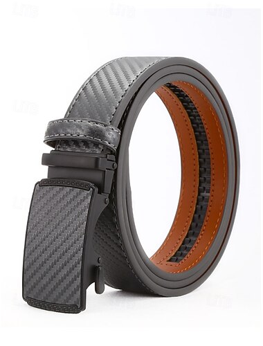  Herren-Kunstledergürtel mit Carbonfaser-Muster, verstellbar, in verschiedenen Farben erhältlich, perfekt für Hochzeiten und als Geschenk.