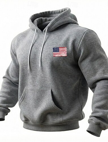  4 juli 2026 250ste Memorial Day Mannen Streetwear Designer VS Vlag Crew Neck Hoodie Sweatshirt Buiten Sport Straat