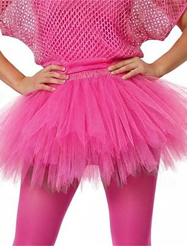  Costume élégant Jupe en tulle Jupe tutu Années 1950 Années 1980 Superposé Bouffi Neon Adulte Femmes Halloween Carnaval Soirée Performance Danse Ballet Se déguiser