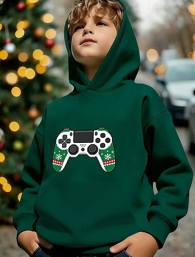  Unisex 3D Grafico Gioco Felpa con Cappuccio Maglione Manica Lunga Stampa 3D Primavera Autunno Inverno Sport Moda Streetwear Bambini 4-12 Anni Con cappuccio Casuale Quotidiano All'aperto Vestibilit