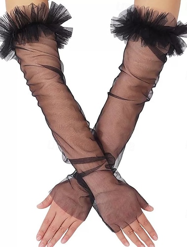  Filet / Térylène Genou Gant Élégant / Style Vintage Avec Couleur unie Gants de Mariage / Fête