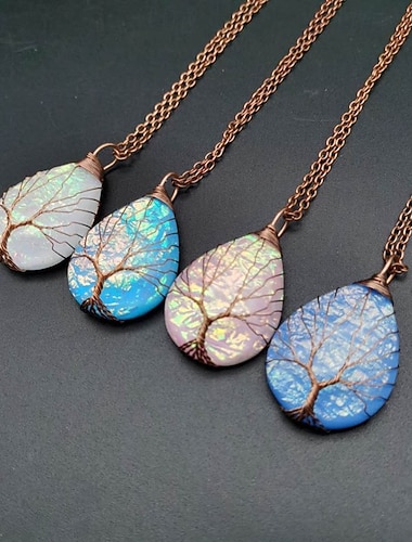  שרשראות תליון For בגדי ריקוד נשים רחוב יומי סגסוגת עץ החיים