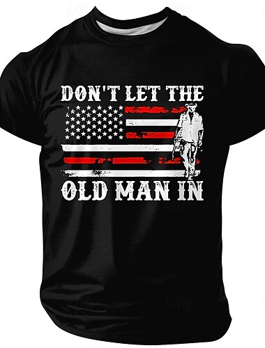  Męskie Starzec Zabawny slang Podkoszulek Krótki rękaw Podkoszulek Druk 3D Półgolf Koszula Moda Codzienny Codzienny Ulica Niebieski Czarny Czerwony Lato Wiosna Odzież S M L XL XXL XXXL