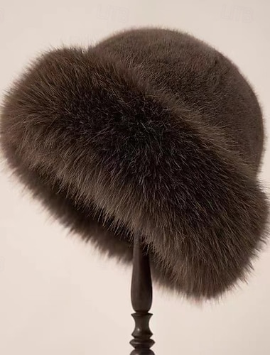  Damen Hut Eimerhut Wintermützen Winddicht Warm Täglich Outdoor Straße Fleece Einfarbig