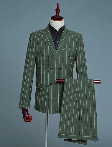  Retro / vintage Brølende 20'ere 1920'erne Maskerade Jakkesæt & Blazere Den store Gatsby Udklædning Herre Maskerade Fest / aften Polterabend Voksen Frakke 背心 Bukser