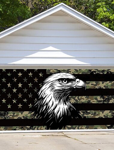  4 يوليو 2026 يوم الذكرى الـ 250 نسيج غطاء باب المرآب خلفية معلقة كبيرة نسر علم الولايات المتحدة عتيق حديث عسكري حفلة وطنية خارجية خلفيات تصوير ساحة ديكور منزلي