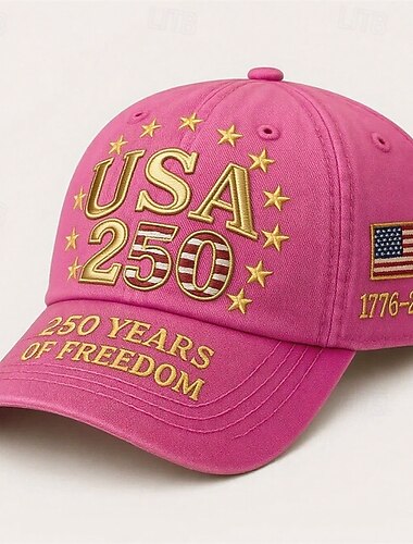  Voor heren Uniseks Hoed ter ere van het 250-jarig jubileum van de Verenigde Staten Baseballpet Zonnehoed Trucker Hoed Zwart Wit Polyester / polyamide Verstelbaar Vaderlandslievend Vakantie Sport