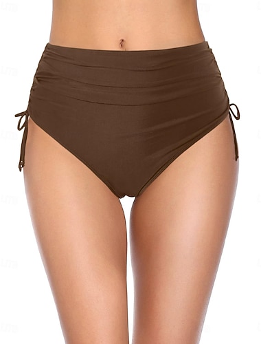  Damen Badeanzug Bikini-Unterteil Bademode Urlaub Ärmellos Badeanzüge