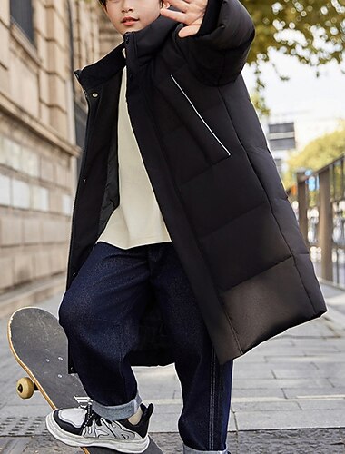  Bambini Ragazze Giacca in piuma Giacca Imbottita Tinta unica Sport Tasca Tenere al caldo Antivento All'aperto Cappotto Capispalla 6 anni + Inverno Nero Rosa Viola