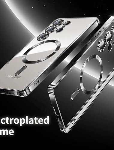 téléphone Coque Pour Samsung Galaxy S26 Ultra Plus S25 S25 Edge S24 S23 S22 Plus Ultra Coque Arrière Transparent Magnétique Antichoc Rétro TPU