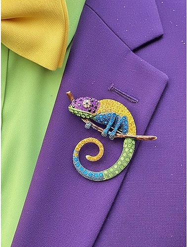  Herres Alloy Chameleon Brosje Flere Farger Tilgjengelig Perfekt Karneval  Maskeradeball Morsom  Stilig Tilbehør