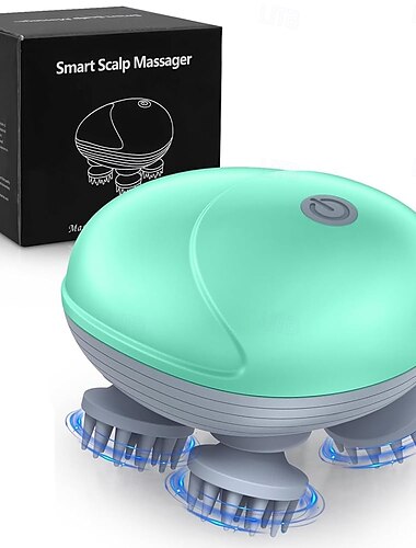  Massageador portátil aprimorado para cães e gatos, massageador elétrico para gatos e cães, com 4 cabeças de massagem rotativas, três modos, para aliviar a rigidez muscular e promover o vínculo entre