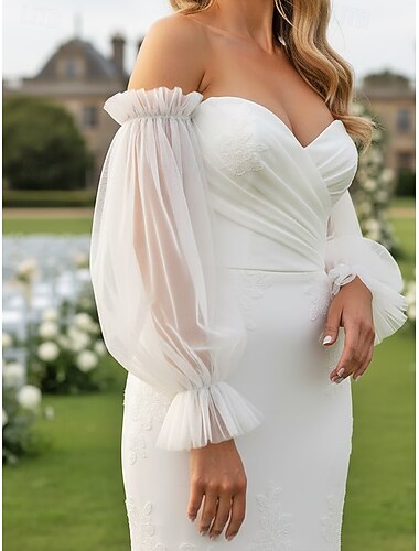  Guanti da donna con maniche a sbuffo in tulle: colori bianco e nero, materiale a rete morbido ed elegante, perfetti per matrimoni, feste ed eventi serali