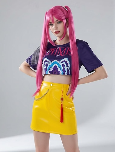  Ispirato al Kpop Ispirato agli idoli coreani Stella pop Costume Costume originale Idolo virtuale for Per donna Adulti Halloween Carnevale Performance Con il fumetto Anime Expo