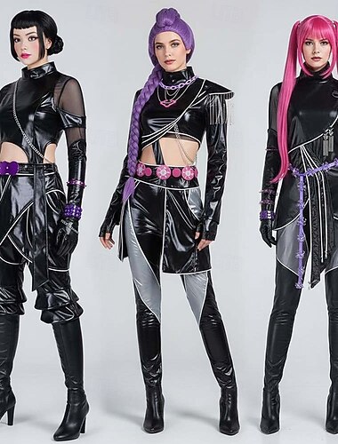  Inspirováno K-popem Inspirováno korejskými idoly Modla Popová hvězda Kostým Kombinéza Krásné šaty Virtuální idol for Dámské Dospělí předvečer Všech svatých Karneval Výkon Comic Con Výstava anime