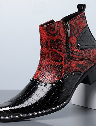  Pánské luxusní boty s hadím potiskem - stylové a výrazné, ideální pro speciální události, svatby a večerní zábavu