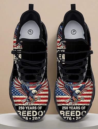  USA 250. Jubiläum Männer Amerikanische Adler Sneakers Kühnes "250 Jahre Freiheit" Design Bequem und stilvoll Perfekt für Unabhängigkeitstagsfeiern