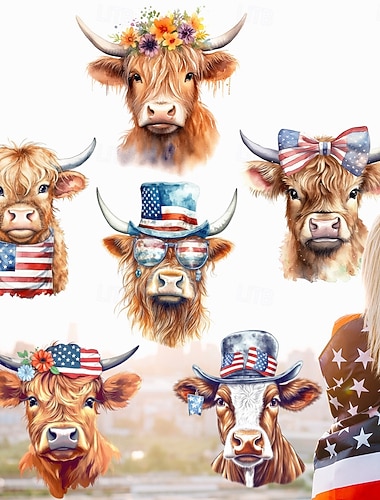  2-pakning klistremerker med flagg fra den amerikanske uavhengighetsdagen, vindusdekorasjon til restaurant, selvklebende og statisk klistremerke