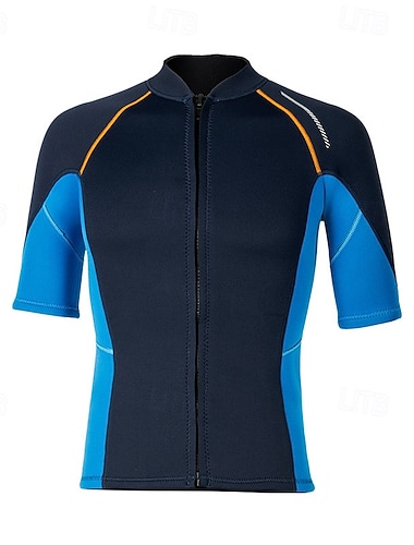  Miesten Keskipaksu 1,5 mm neopreenista valmistettu märkäpuvun yläosa Lämpöpuku koko vartalolle Sukelluspuku Värien estäminen Lämpö Sakeutettu UV-suojaava Lyhythihainen Uima-asut Topit Lainelautailu