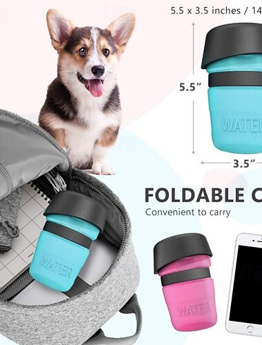  borraccia per cani, borraccia pieghevole per cani, borraccia a prova di perdite per cani
